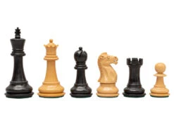 Reproduction Staunton Ebony Chessmen 1972 Model 3.5 Inch (50040)