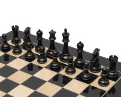 Reproduction Staunton Ebony Chessmen 1972 Model 3.5 Inch (50040) -Chess Shop RCP182 02