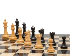 Reproduction Staunton Ebony Chessmen 1972 Model 3.5 Inch (50040) -Chess Shop RCP182 06