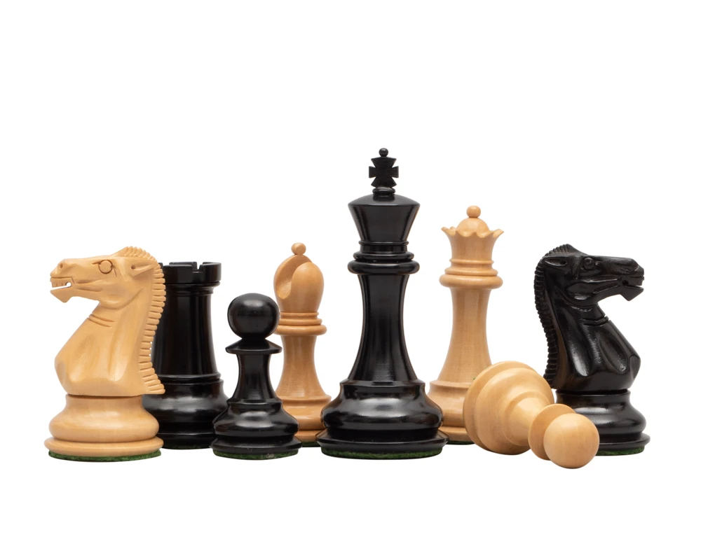 Windsor Ebony Chess Men 3.5 Inch 2 Windsor Ebony Chess Men 3.5 Inch - Image 2