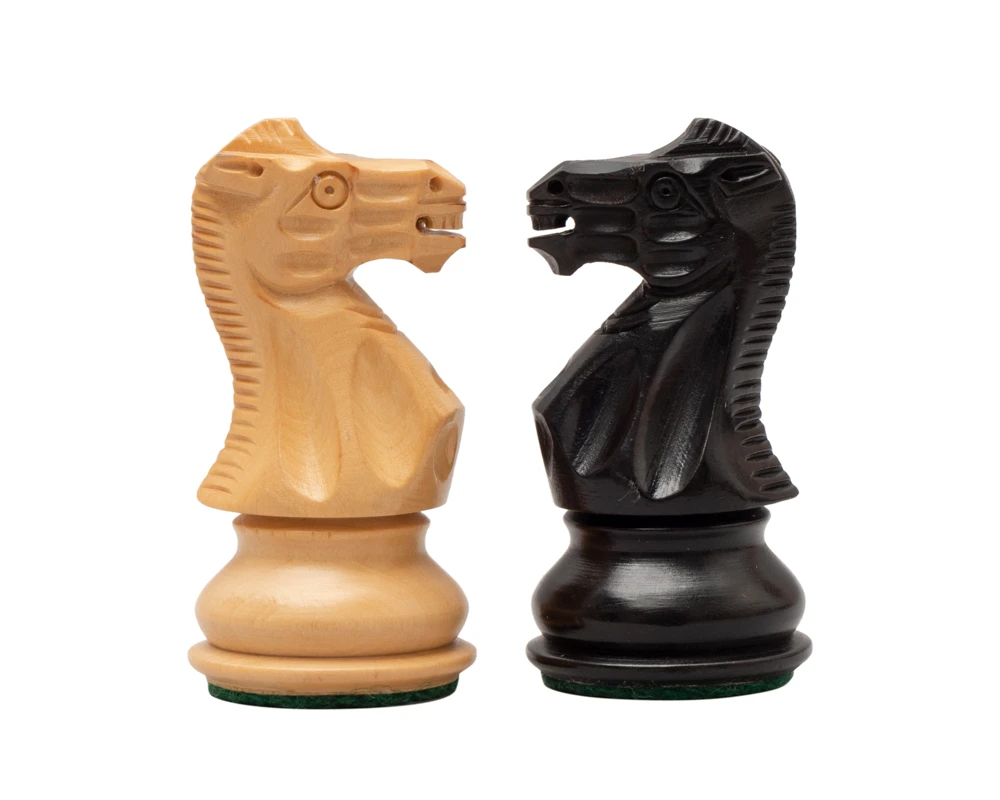 3.5 Inch Classic Staunton Chessmen Ebonised 4 3.5 Inch Classic Staunton Chessmen Ebonised - Image 4