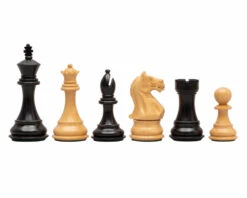 Fierce Knight Ebonised Chessmen 4 Inch