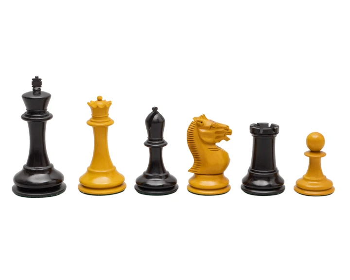 The Harrwitz Staunton 3.5 Inch Ebony Chess Men 1 The Harrwitz Staunton 3.5 Inch Ebony Chess Men
