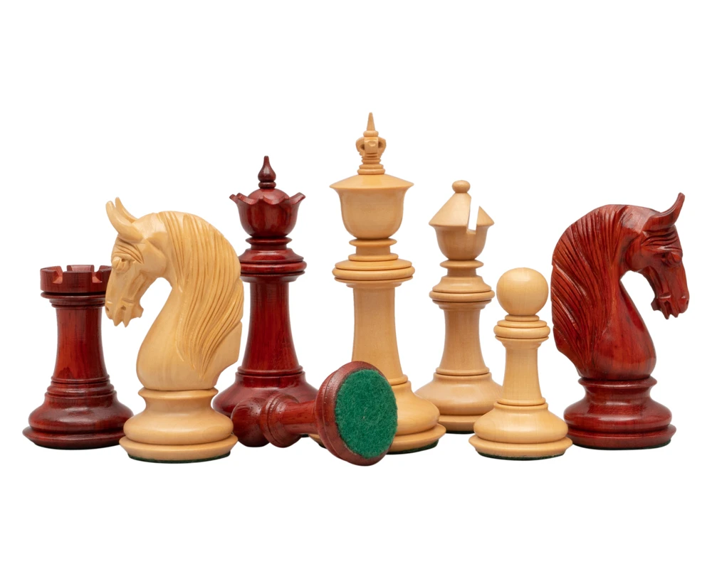 Blackburne Luxury Padauk Chess Men 4.5 Inch 2 Blackburne Luxury Padauk Chess Men 4.5 Inch - Image 2