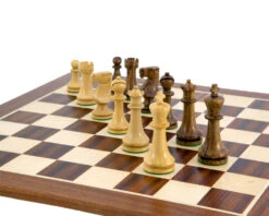 Pioneer Golden Rosewood Chessmen 3.75 Inches -Chess Shop RCP2054 04