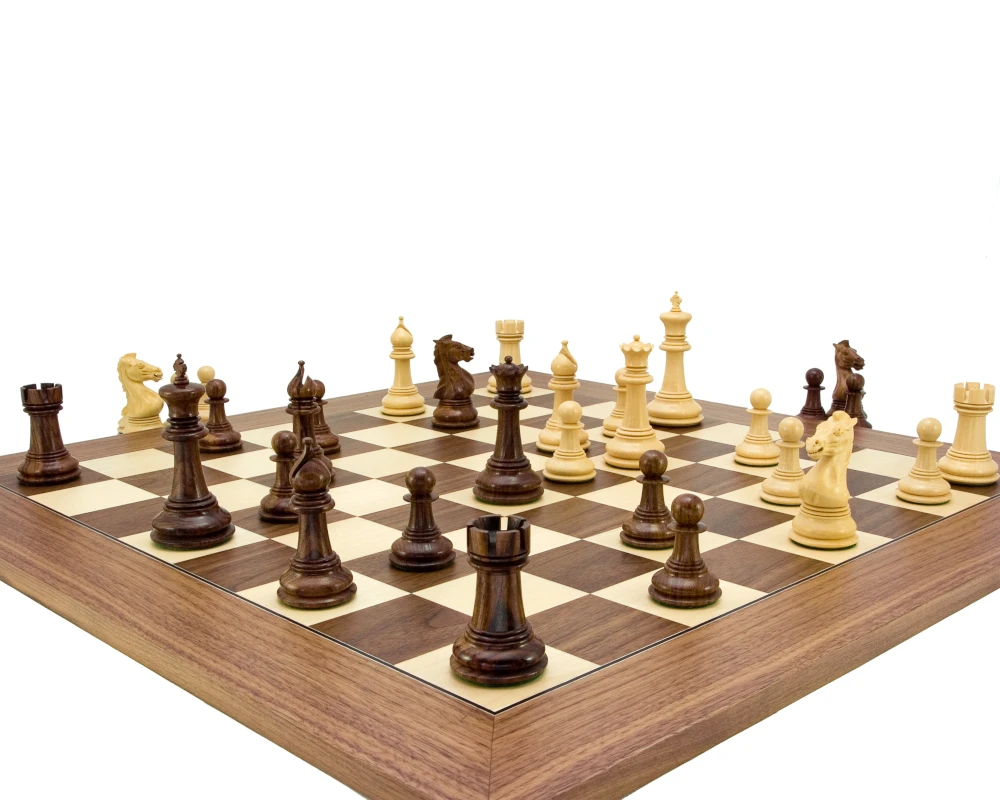Madrid Grand Sheesham And Walnut Luxury Chess Set 2 Madrid Grand Sheesham And Walnut Luxury Chess Set - Image 2
