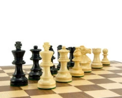 French Knight Ebonised Classic Chess Set -Chess Shop RCPB058 05