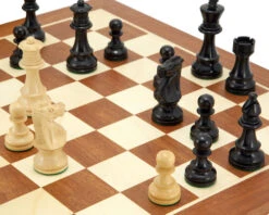 French Knight Black Mahogany Chess Set -Chess Shop RCPB101 03