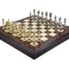 Maghreb Brass And Walnut Traditional Chess Set