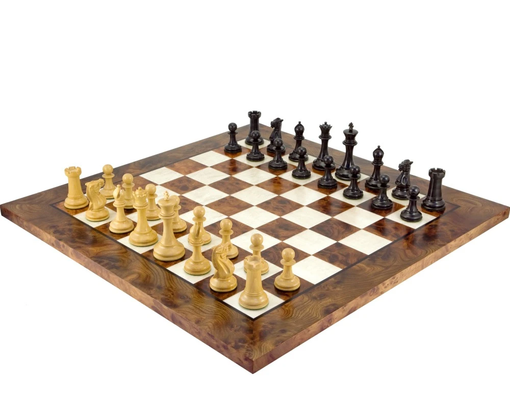 Old English Elite Ebony And Briar Luxury Chess Set 1 Old English Elite Ebony And Briar Luxury Chess Set