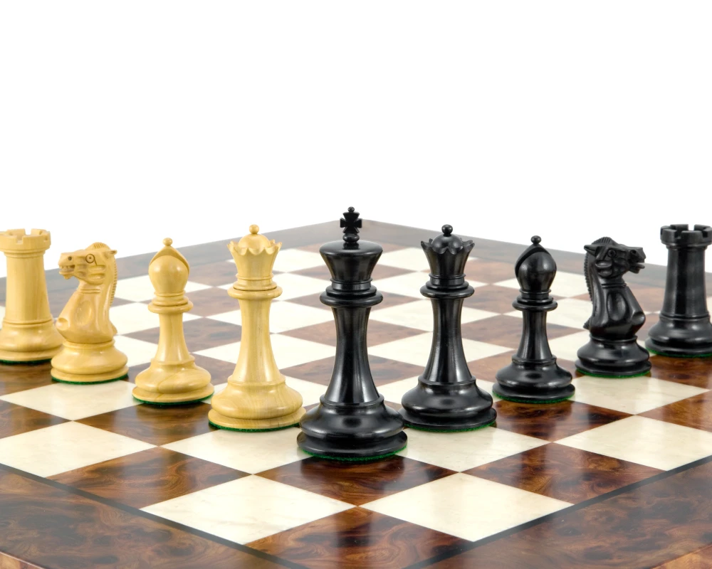 Old English Elite Ebony And Briar Luxury Chess Set 5 Old English Elite Ebony And Briar Luxury Chess Set - Image 5