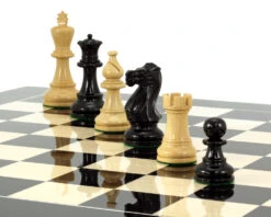 Atlantic Gloss Black And Natural Chess Set -Chess Shop RCPB145 04