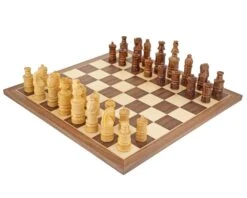Coiled Jerusalem Sheesham And Walnut Chess Set