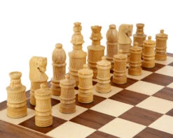 Coiled Jerusalem Sheesham And Walnut Chess Set -Chess Shop RCPB164 02
