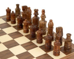 Coiled Jerusalem Sheesham And Walnut Chess Set -Chess Shop RCPB164 03