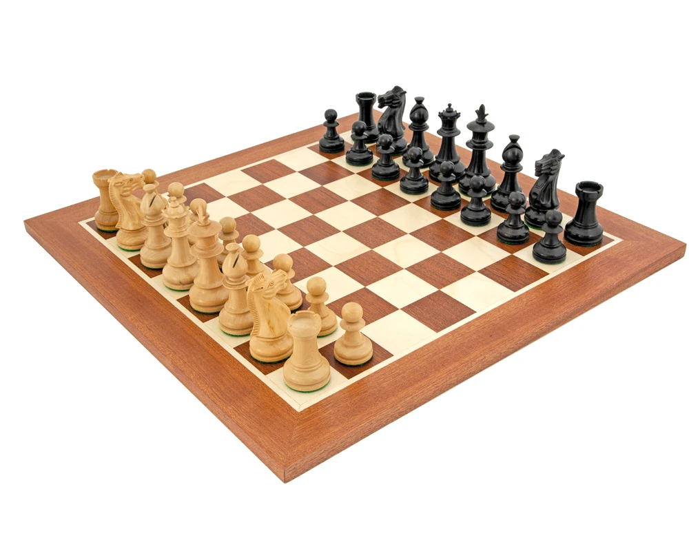 Royal Flower Mahogany Chess Set 1 Royal Flower Mahogany Chess Set
