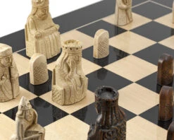 The Isle Of Lewis Black Gloss Chess Set -Chess Shop RCPB229 02