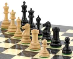 Cheltenham Ebony And Grey Briarwood Chess Set -Chess Shop RCPB239 03