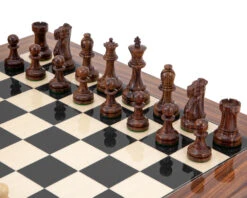 Supreme Rosewood Chess Set With Burl Wood Case 9 Supreme Rosewood Chess Set With Burl Wood Case -Chess Shop RCPB244 02