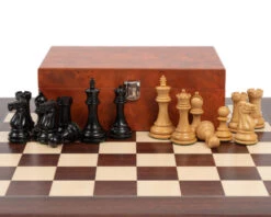 Windsor Ebony And Montgoy Palisander Chess Set -Chess Shop RCPB270 04