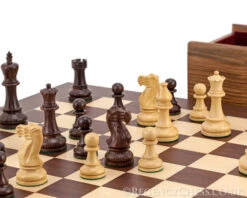 Atlantic Grand Rosewood Chess Set With Wooden Case -Chess Shop RCPB271 02