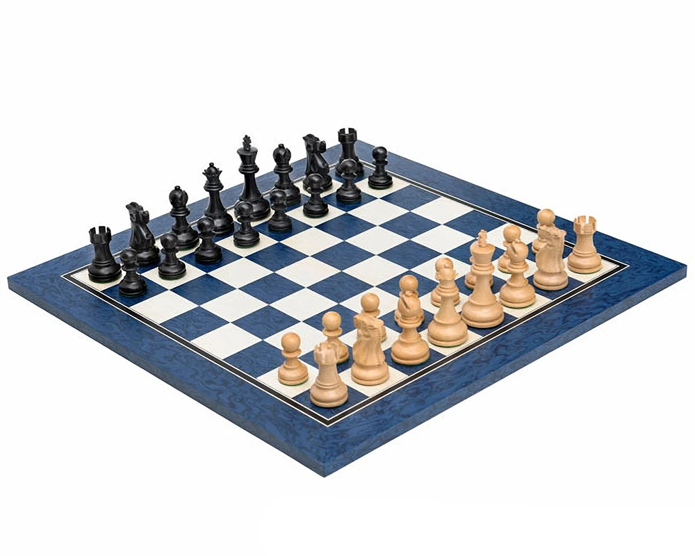 The Broadbase Club Satin Blue Chess Set 1 The Broadbase Club Satin Blue Chess Set