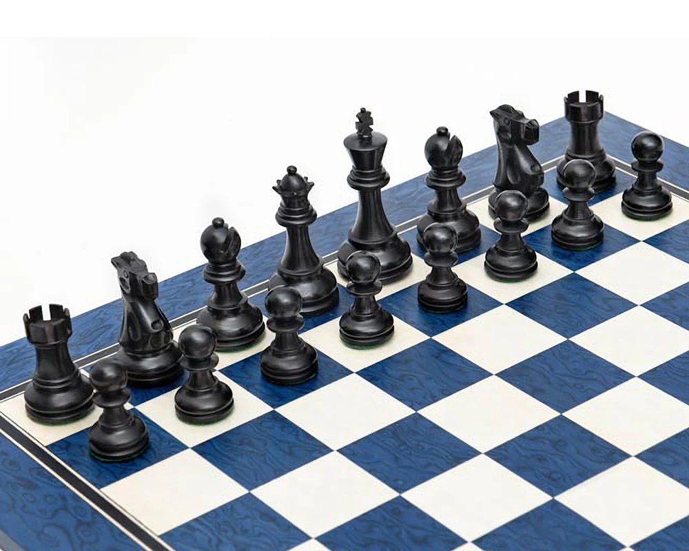 The Broadbase Club Satin Blue Chess Set 2 The Broadbase Club Satin Blue Chess Set - Image 2