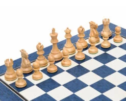 The Broadbase Club Satin Blue Chess Set 9 The Broadbase Club Satin Blue Chess Set -Chess Shop RCPB288 02