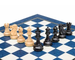 The Broadbase Club Satin Blue Chess Set 10 The Broadbase Club Satin Blue Chess Set -Chess Shop RCPB288 03