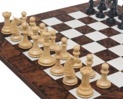 Classic Staunton Ebony & Dark Walnut Bath Series Grand Chess Set -Chess Shop RCPB295b 05