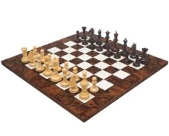 Classic Staunton Rosewood & Dark Walnut Bath Series Grand Chess Set