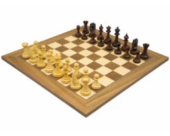 The Sheffield Knight Rosewood & Walnut Chess Set -Chess Shop RCPB315 03