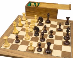The Sheffield Knight Rosewood & Walnut Chess Set -Chess Shop RCPB315 05