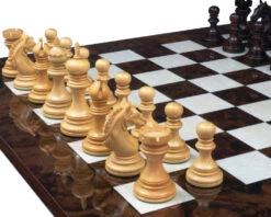 The Garvi Luxury Rosewood And Walnut Chess Set -Chess Shop RCPB316b 05
