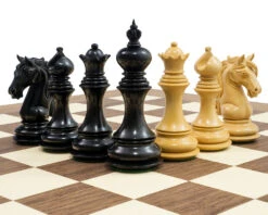 The Cavalry Ebony & Walnut Luxury Chess Set -Chess Shop RCPB320 06