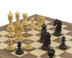 The Kingsgate Ebony And Walnut Chess Set -Chess Shop RCPB323 05
