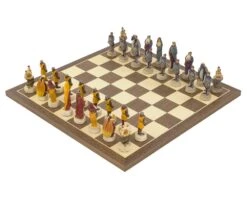 Medieval Hand Painted Themed Chess Set By Italfama