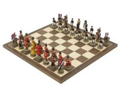Battle Of Waterloo Hand Painted Themed Chess Set By Italfama