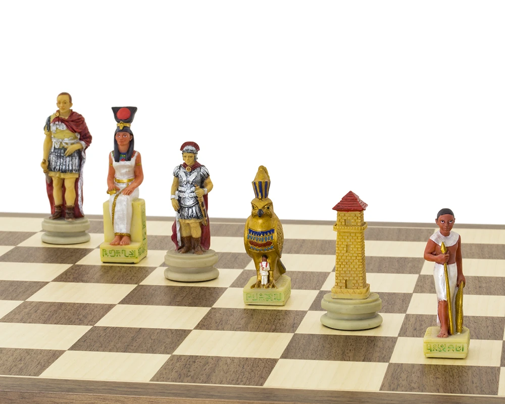 The Romans Vs Egyptians Hand Painted Themed Chess Set By Italfama 7 The Romans Vs Egyptians Hand Painted Themed Chess Set By Italfama - Image 7