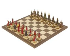 The England Vs Scotland Hand Painted Themed Chess Set By Italfama