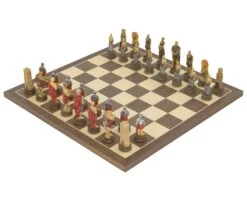 The Romans Vs Gladiators Hand Painted Themed Chess Set By Italfama