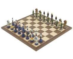 The Air Force Vs Marines Hand Painted Themed Chess Set By Italfama