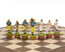 The American Football Hand Painted Themed Chess Set By Italfama -Chess Shop RCPB340 06