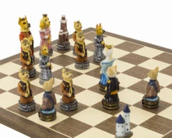 The Cats Vs Dogs Hand Painted Themed Chess Set By Italfama -Chess Shop RCPB344 03