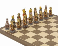 The Cats Vs Dogs Hand Painted Themed Chess Set By Italfama -Chess Shop RCPB344 05