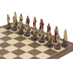 The Pirates Vs Navy Hand Painted Themed Chess Set By Italfama -Chess Shop RCPB346 02