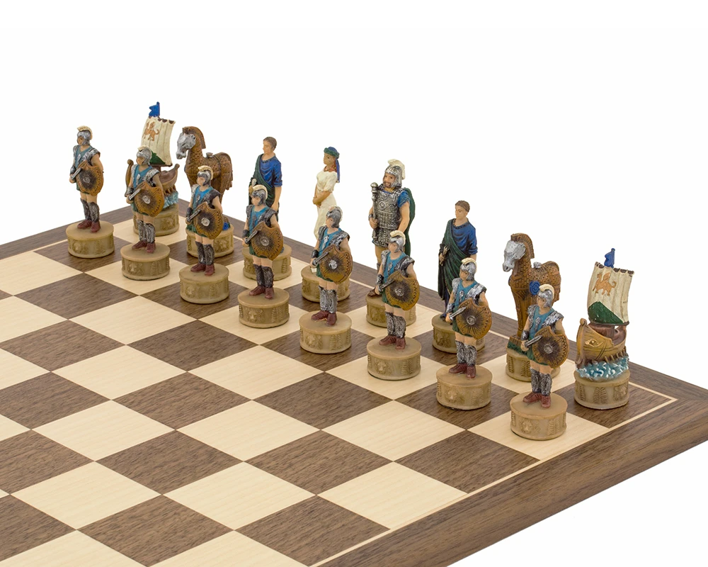 The Battle Of Troy Hand Painted Themed Chess Set By Italfama 2 The Battle Of Troy Hand Painted Themed Chess Set By Italfama - Image 2