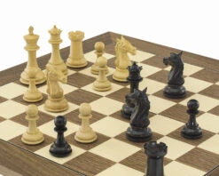 The Columbus Ebony And Walnut Chess Set -Chess Shop RCPB366 05