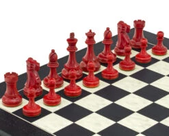 The Red And Black Broadbase Chess Set 10 The Red And Black Broadbase Chess Set -Chess Shop RCPB370 03