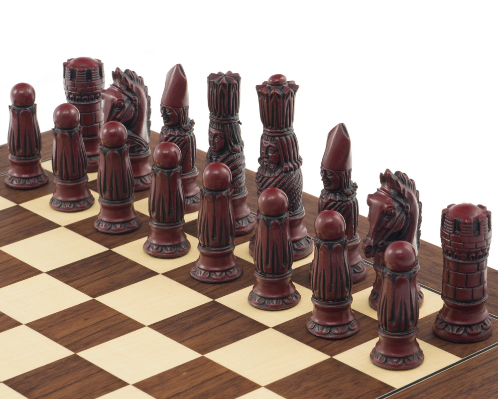 The Berkeley Chess Victorian Cardinal Palisander Chess Set 3 The Berkeley Chess Victorian Cardinal Palisander Chess Set - Image 3